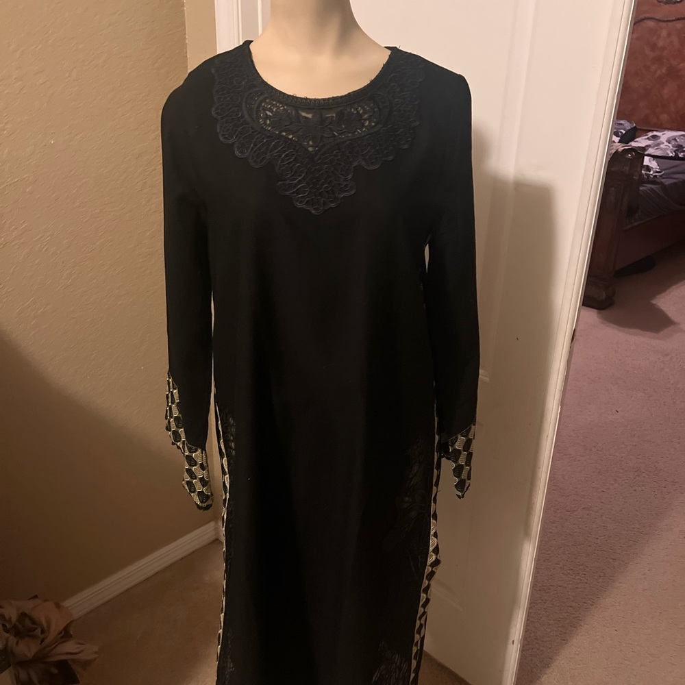 Elegant Black Lace ethnic pk shalwar Kameez